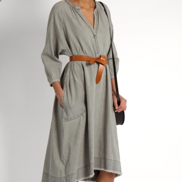 THE GREAT. Dresses & Skirts - Homestead Dress with Fray Hem by THE GREAT.